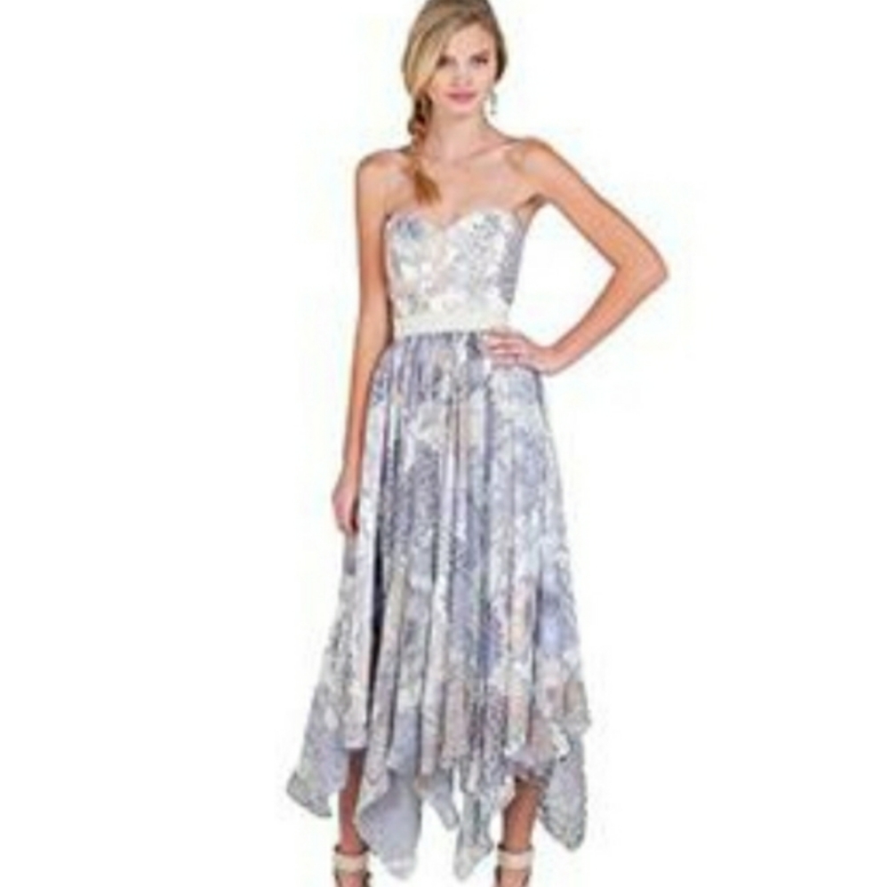 Badgley Mischka strapless dress